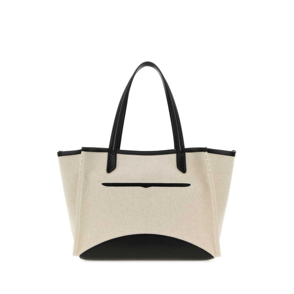 Jw Anderson Women Sand Canvas Loafers Shopping Bag